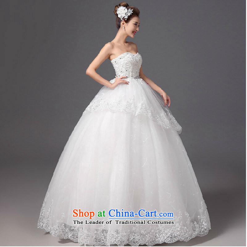 The autumn and winter bride anointed chest Wedding 2015 new Korean style white to align the princess Sau San video thin white wedding dresses , L, of the color is sa , , , shopping on the Internet