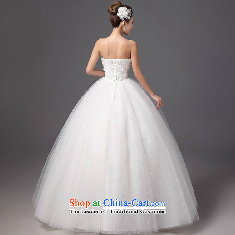 2015 Autumn and winter new flower anointed chest wedding dresses and stylish graphics thin bride align Sau San to wedding white color is Mona Lisa, the , , , shopping on the Internet