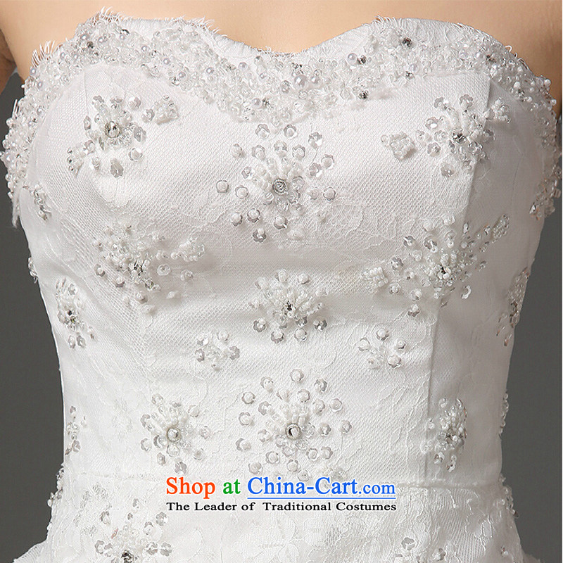 The autumn and winter wedding dresses 2015 NEW GRAPHICS thin align Sau San with chest strap white Princess Bride wedding diamond white color is Mona Lisa XXL, country , , , shopping on the Internet