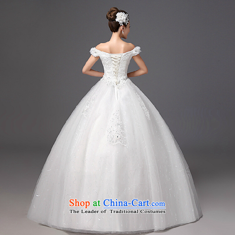 The color is Windsor bride wedding dresses autumn and winter 2015 new stylish Korean version of the word to align graphics thin shoulder larger wedding White XL, yet she has been pressed state color shopping on the Internet