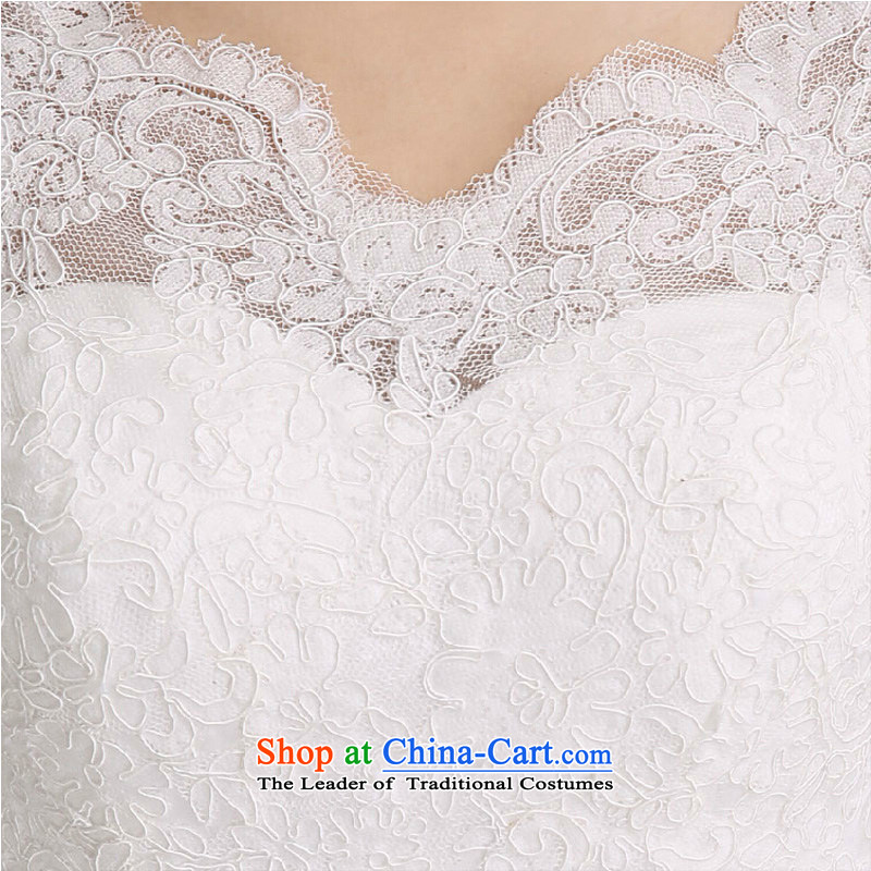 Summer irrepressible bride wedding dresses 2015 new stylish slotted shoulder straps to align the Sau San wedding XXL, white color is sa , , , the shopping on the Internet