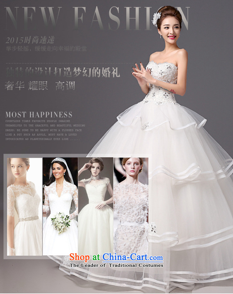 Korean Princess petticoats anointed chest Wedding 2015 new autumn and winter thin bride align graphics 