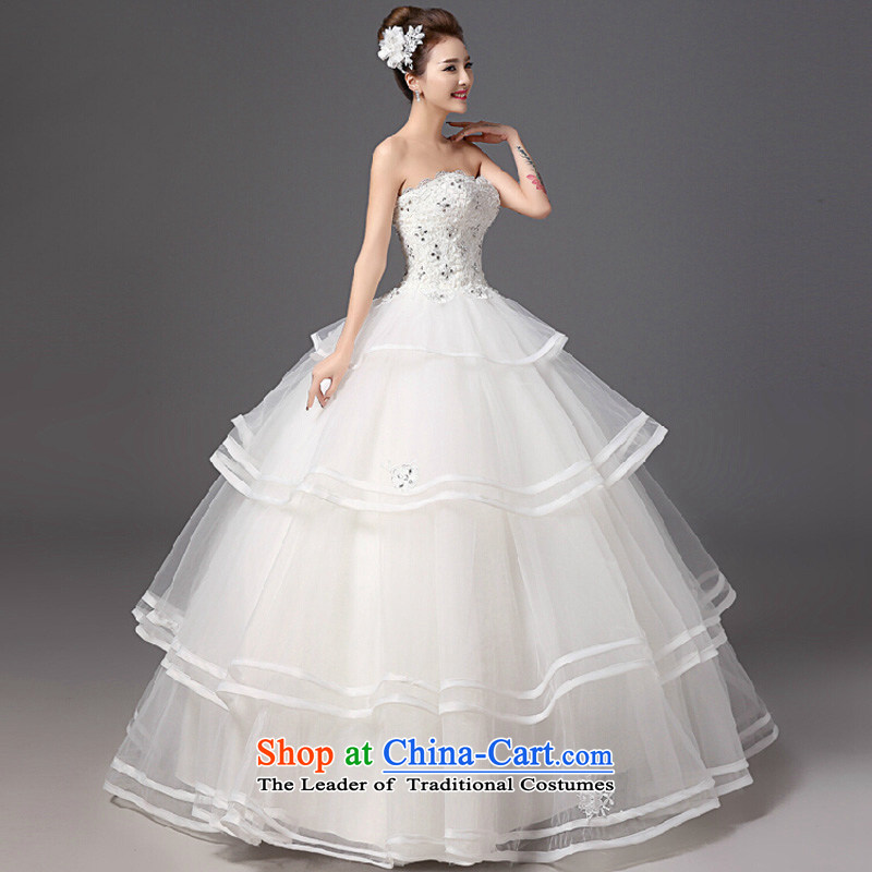 Korean Princess petticoats anointed chest Wedding 2015 new autumn and winter thin bride align graphics     to wedding dresses white color is Mona Lisa, L, the , , , shopping on the Internet
