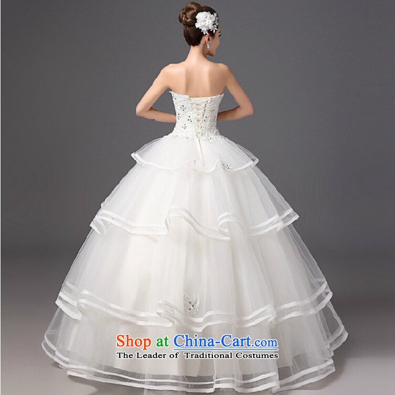 Korean Princess petticoats anointed chest Wedding 2015 new autumn and winter thin bride align graphics     to wedding dresses white color is Mona Lisa, L, the , , , shopping on the Internet