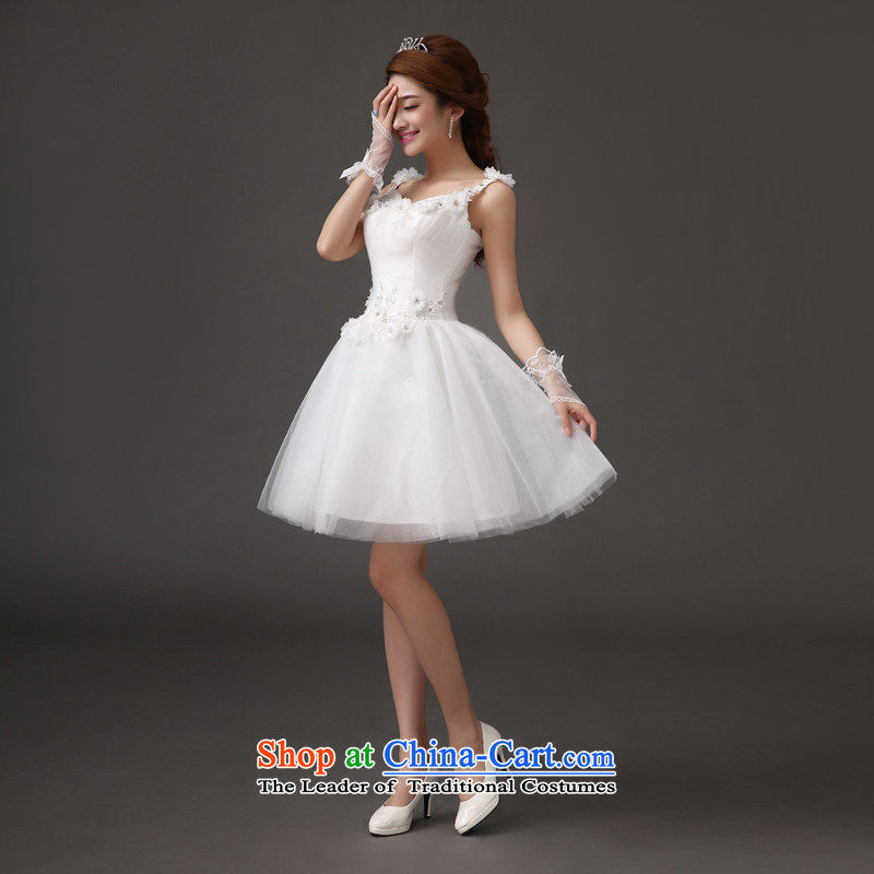Qing Hua 2015 new bride yarn wedding fall short skirts bon bon toasting champagne evening dresses bridesmaid performances made under the auspices of dress white size does not accept the return of the Qing Hua yarn , , , shopping on the Internet