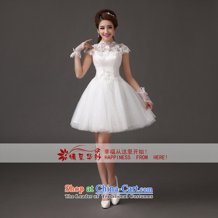 Qing Hua 2015 Sau San new yarn evening dresses lace bridesmaid to serve small short of a White Dress field shoulder graphics thin lovely white L wedding pictures, prices, brand platters! The elections are supplied in the national character of distribution, so action, buy now enjoy more preferential! As soon as possible.