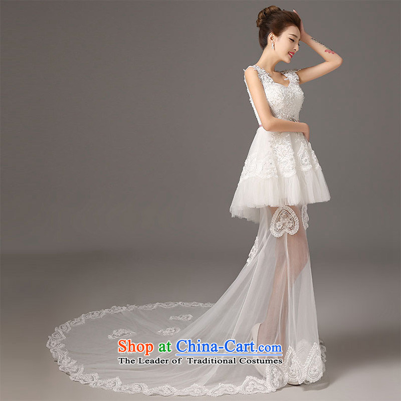 The color is sa 2015 Summer shoulders of new long tail wedding dresses, white XXL, Sau San country is Windsor , , , Color shopping on the Internet