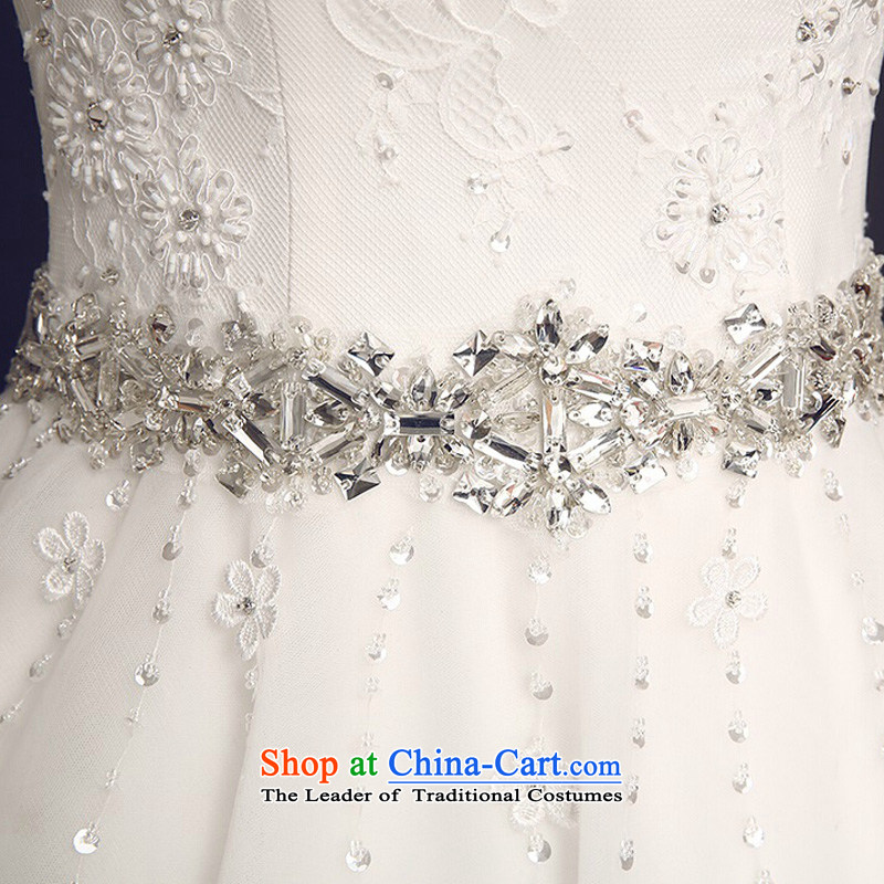 The first field shoulder wedding dresses smearing the new 2015 Korean fashion lace straps Sau San video thin diamond luxury huaqiu white streaks in winter, the color is Mona Lisa XL, , , , shopping on the Internet