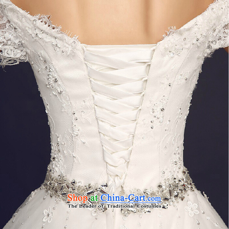 The first field shoulder wedding dresses smearing the new 2015 Korean fashion lace straps Sau San video thin diamond luxury huaqiu white streaks in winter, the color is Mona Lisa XL, , , , shopping on the Internet
