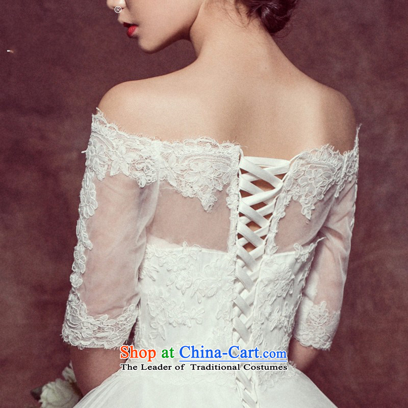 2015 Spring new stylish Korean wedding dresses simple word bride Sau San your shoulders to bride wedding custom customer to do not returning the size to love, so Peng (AIRANPENG) , , , shopping on the Internet