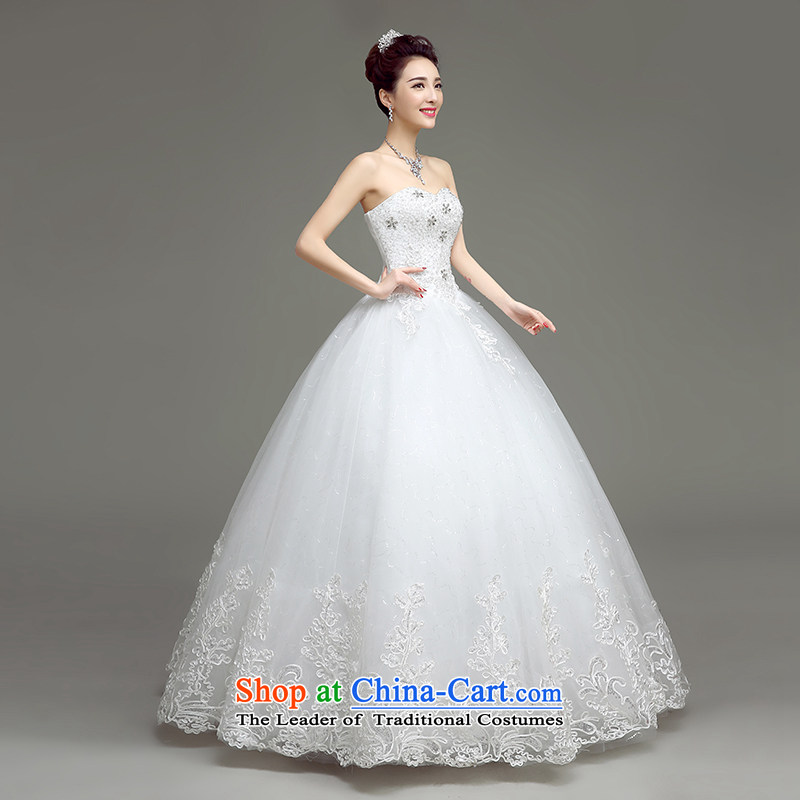 In accordance with the Netherlands varies with the video thin wedding dresses new spring and summer 2015 Korean brides White Diamond wiping the chest to align the Sau San wedding white shirt with M varies with the , , , shopping on the Internet
