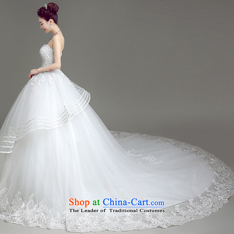 In accordance with the Netherlands varies with the wedding dress 2015 new minimalist wiping the chest bride wedding dresses long tail lace align to Sau San tail wedding spring and summer white M in accordance with the Netherlands varies with the , , , sho