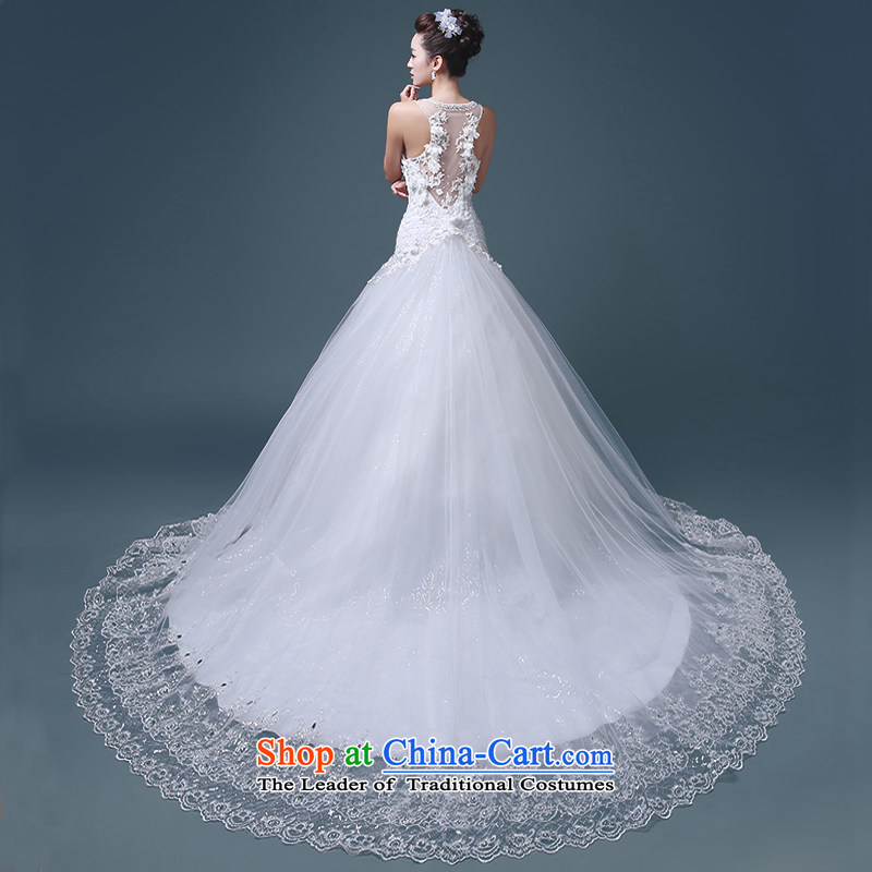 Noritsune bride 2015 tail wedding elegant parquet drill lace anointed chest marriage Sau San Video Thin Dark V-Neck wedding electoral double-side straps, mindful of the flower- white L, noritsune bride shopping on the Internet has been pressed.