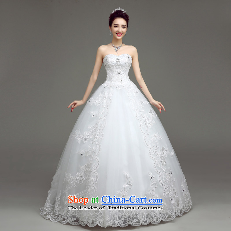 In accordance with the Netherlands varies with the wedding dress 2015 to align the new white wedding in spring and summer Korean wiping the chest straps for larger lace custom bride wedding dresses White XL, in accordance with the Netherlands varies with