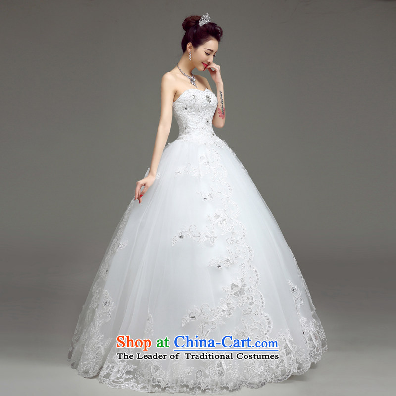 In accordance with the Netherlands varies with the wedding dress 2015 to align the new white wedding in spring and summer Korean wiping the chest straps for larger lace custom bride wedding dresses White XL, in accordance with the Netherlands varies with