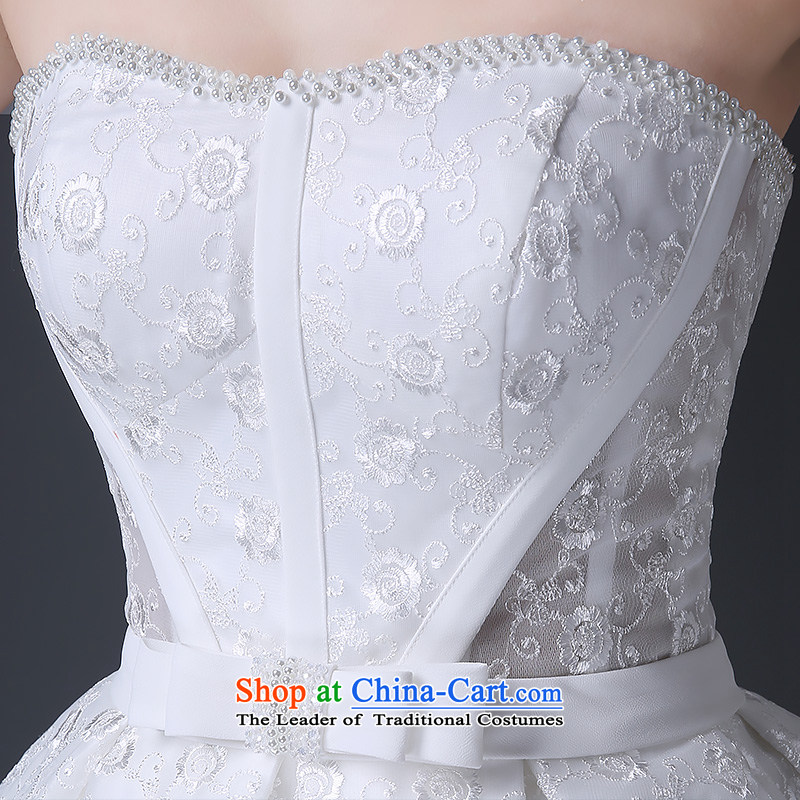 Noritsune bride 2015 Short wedding dresses Korean white spring and summer lace anointed chest Sau San lace A Wedding dress (Korean Hanbok, exquisite craftsmanship , white noritsune 】 bride shopping on the Internet has been pressed.