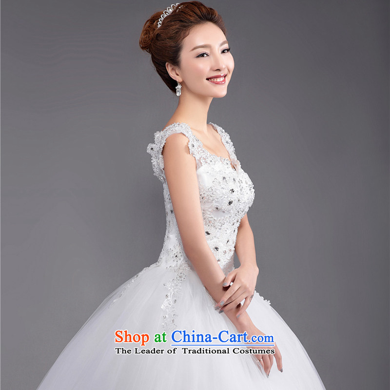 (Heung-lun's Health 2015 Spring/Summer wedding dresses and stylish new V-neck-strap align won to graphics thin white lace shoulders wedding S, Hong lun's shopping on the Internet has been pressed.
