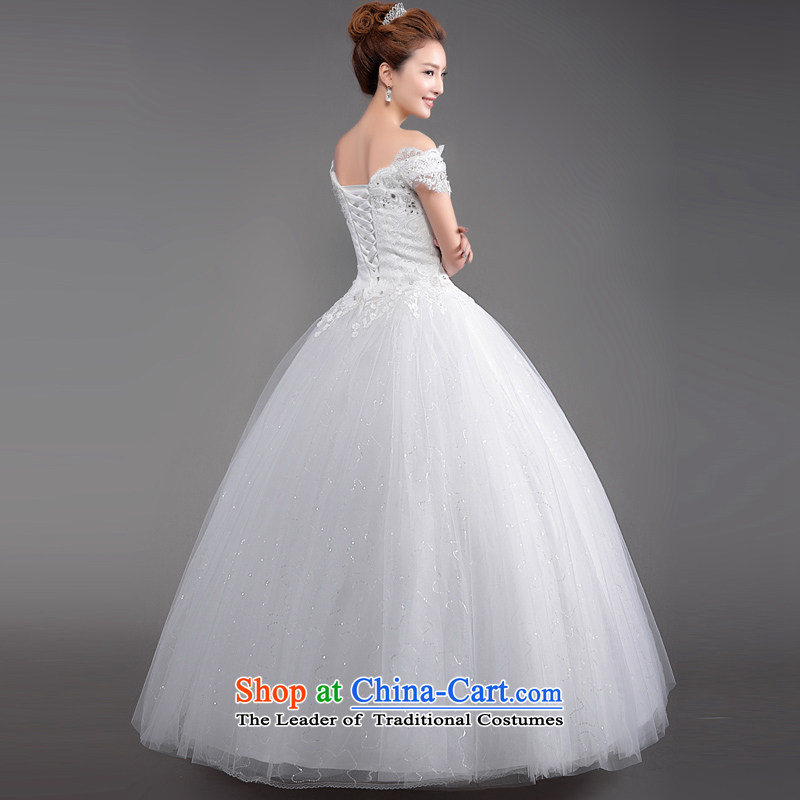 (Heung-lun's Health 2015 Spring/Summer new stylish Princess Bride a shoulder straps align field to wedding dresses retro graphics thin white XXL, SAU SAN LUN's.... incense shopping on the Internet