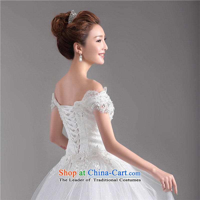 (Heung-lun's Health 2015 Spring/Summer new stylish Princess Bride a shoulder straps align field to wedding dresses retro graphics thin white XXL, SAU SAN LUN's.... incense shopping on the Internet