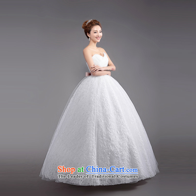 (Heung-lun's Health 2015 new photo building wedding dresses Korean anointed chest to the Princess Bride wedding code strap wedding white XXL, incense Chou's shopping on the Internet has been pressed.