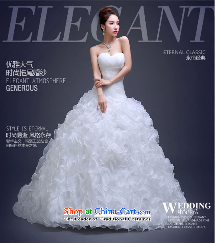 With a Chinese wedding dress 2015 Korean modern long tail wipe-video thin princess chest bon bon skirt bride wedding dress skirt yarn crowsfoot over a long period of White XXL picture, prices, brand platters! The elections are supplied in the national character of distribution, so action, buy now enjoy more preferential! As soon as possible.
