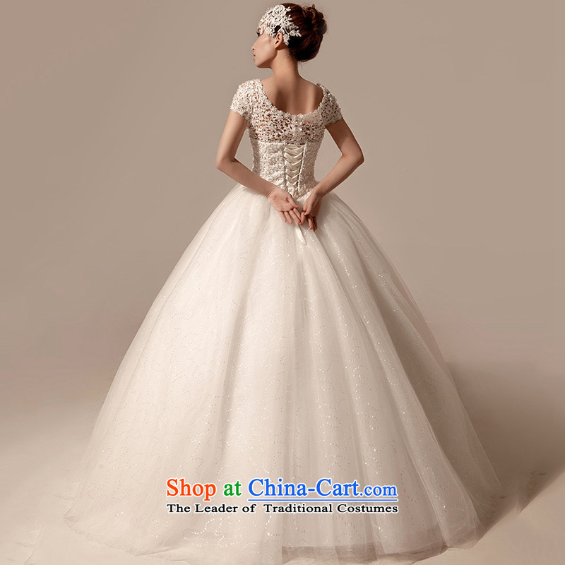 The bride wedding dresses Korean Summer 2015 new stylish package to align the shoulder retro hunsha V-Neck Strap large white L, Blooming crazy (chunhuaqiuyue) , , , shopping on the Internet