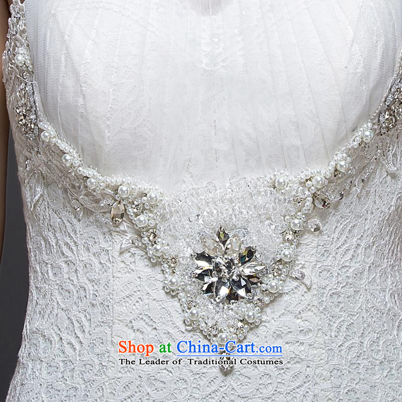 Mount also tail crowsfoot wedding dresses 2015 new lace of pockets and back strap diamond out of autumn White XL, Blooming crazy (chunhuaqiuyue) , , , shopping on the Internet