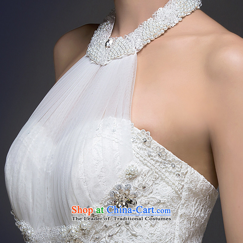 Mount also tail crowsfoot wedding dresses 2015 new lace of pockets and back strap diamond out of autumn White XL, Blooming crazy (chunhuaqiuyue) , , , shopping on the Internet