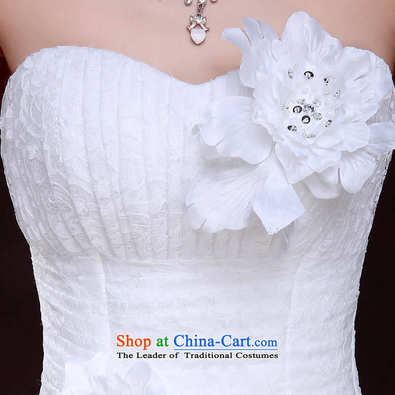 Qing Hua yarn, short wedding dress bon bon bridesmaid dresses and Chest Flower 2015 Spring marriages Korean small white dress white made size does not accept the return of the Qing Hua yarn , , , shopping on the Internet