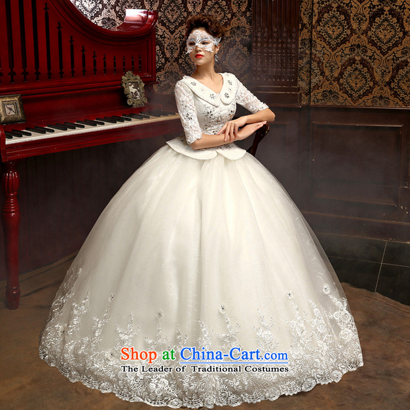 Su Xiang edge in the new 2015 cuff thin lace stylish graphics marriage wedding dresses dolls collar bon bon skirt gets married yi field shoulder wedding White XL, Su Xiang edge , , , shopping on the Internet