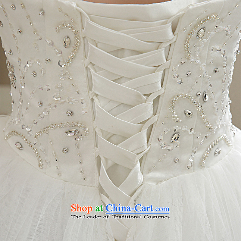   The spring of 2015, the bride honeymoon new minimalist wiping the chest female diamond lace trailing white wedding dresses , bride honeymoon shopping on the Internet has been pressed.