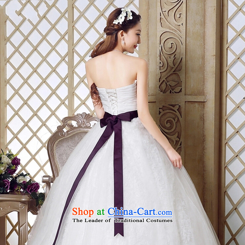 Yong-yeon and 2015 Spring/Summer new marriages wedding dresses high-end Luxury depilation chest to bind a graphics Korean thin bon bon skirt White M, Yong-yeon and shopping on the Internet has been pressed.