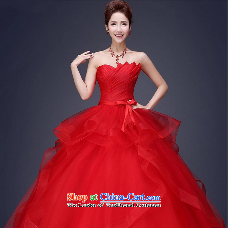 Yong-yeon and wedding dresses 2015 new Korean marriages red anointed with large Chest ( ) to straighten the spring and summer to bind with red , L, Yong-yeon and shopping on the Internet has been pressed.
