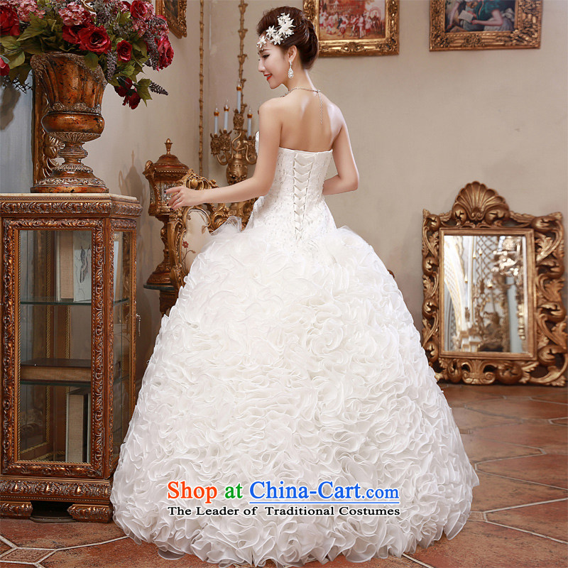   The spring of 2015, the bride honeymoon new women and one Field shoulder edging diamond lace align to bon bon red wedding white L, bride honeymoon shopping on the Internet has been pressed.