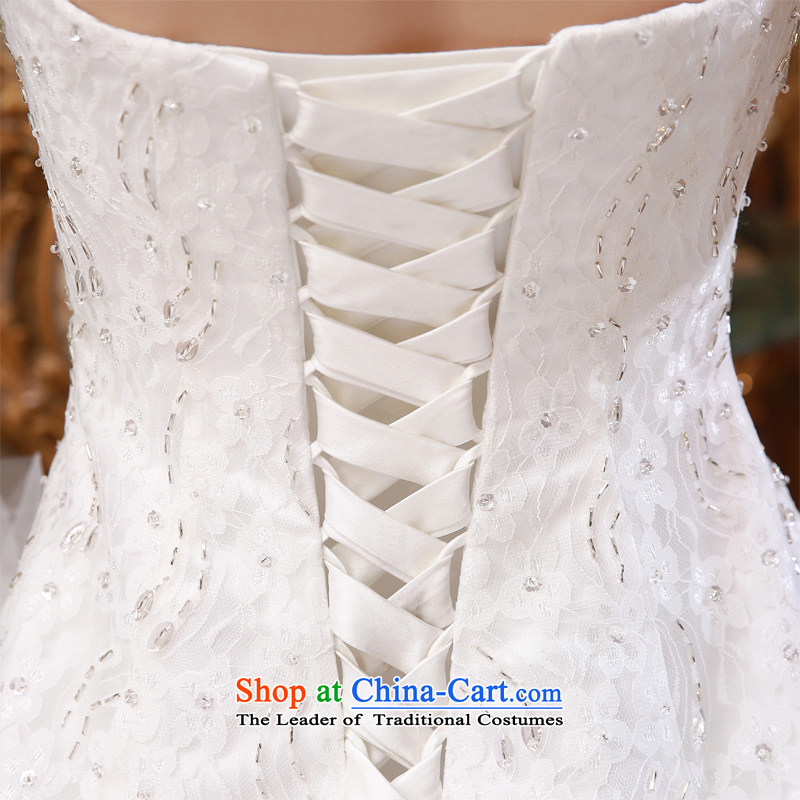   The spring of 2015, the bride honeymoon new women and one Field shoulder edging diamond lace align to bon bon red wedding white L, bride honeymoon shopping on the Internet has been pressed.