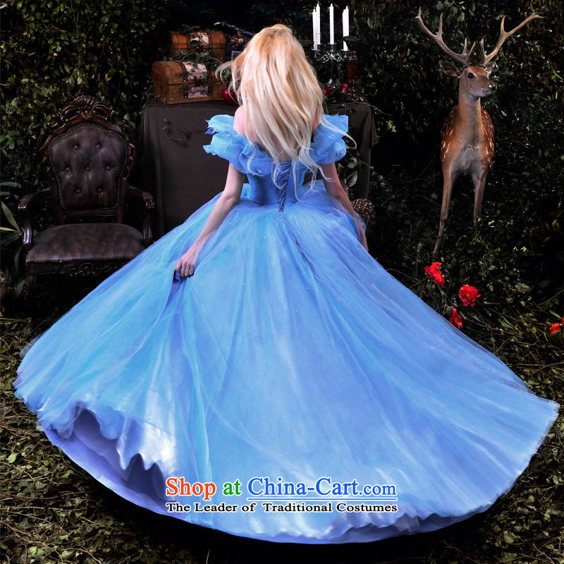 Full Chamber Fang 2015 Spring Cinderella with customizable continental wedding dresses shoulder the word wedding tail s839 blue Tail 173-L, 100cm full Chamber Fong shopping on the Internet has been pressed.