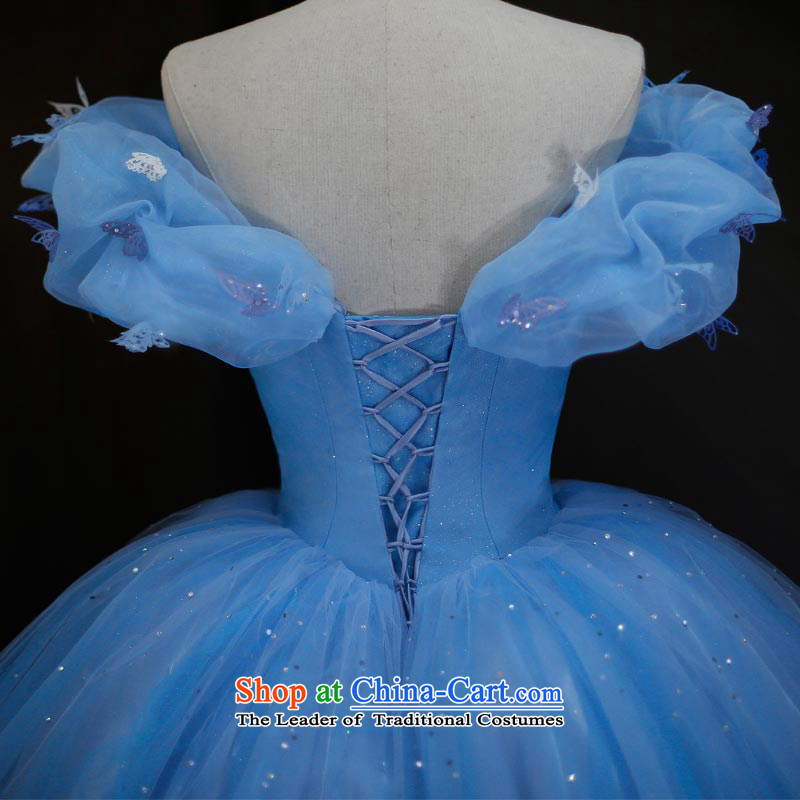 Full Chamber Fang 2015 Spring Cinderella with customizable continental wedding dresses shoulder the word wedding tail s839 blue Tail 173-L, 100cm full Chamber Fong shopping on the Internet has been pressed.