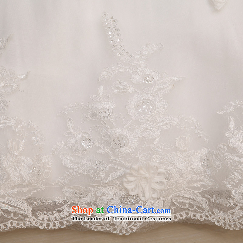 Wedding dress 2015 autumn and winter new anointed Chest Flower to bind a Graphics alignment thin new products to align the Korean Bridal Suite White XS, dumping of wedding dress shopping on the Internet has been pressed.