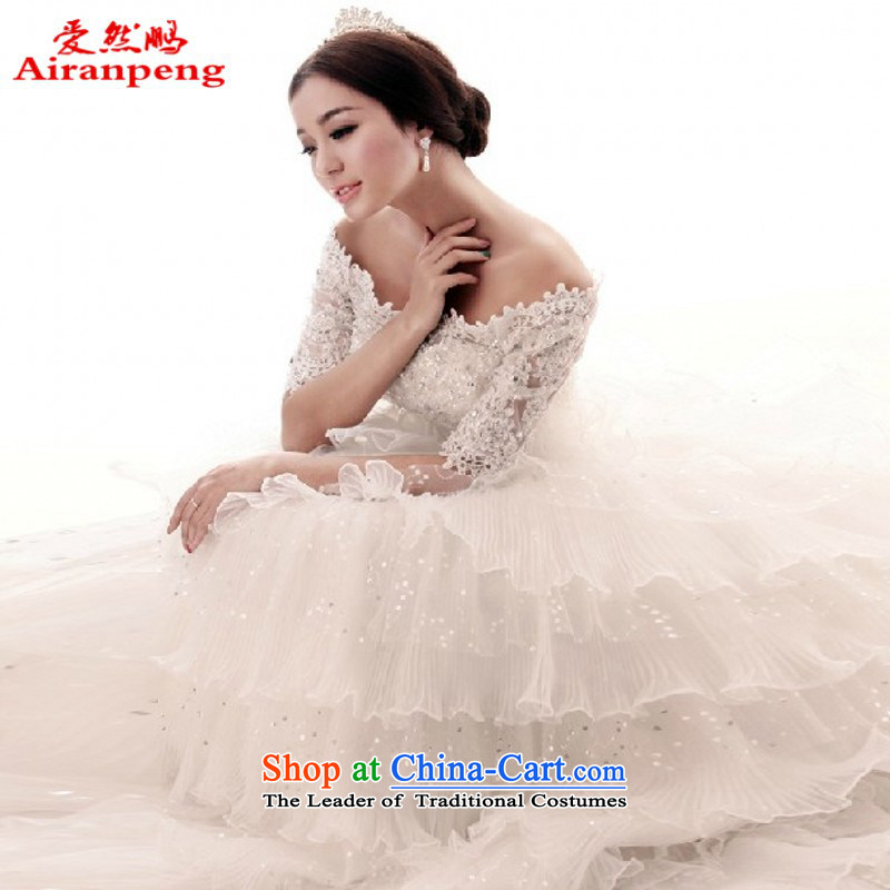 The new Word 2015 shoulder upscale wedding dresses lace video thin Sau San tail lights of diamond ornaments Chip 7 cuff strap  1.5 m tail XL package, Love Returning so AIRANPENG Peng () , , , shopping on the Internet