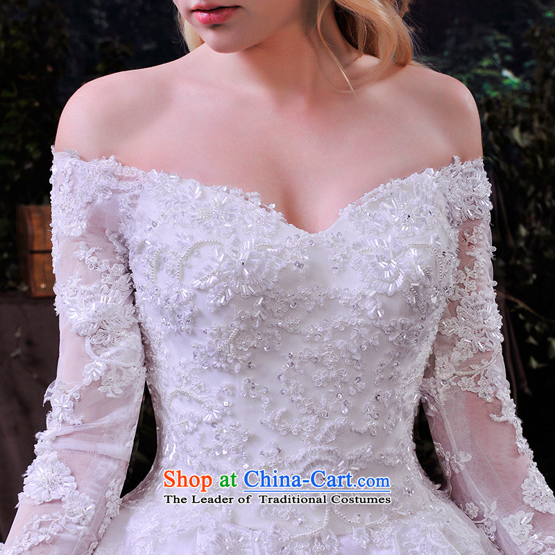 Full Chamber Fong wedding dresses new 2015 spring wiping the chest wedding lace to align the word shoulder white streak S853 custom white streak 165-XL, 1 m full Chamber Fong shopping on the Internet has been pressed.