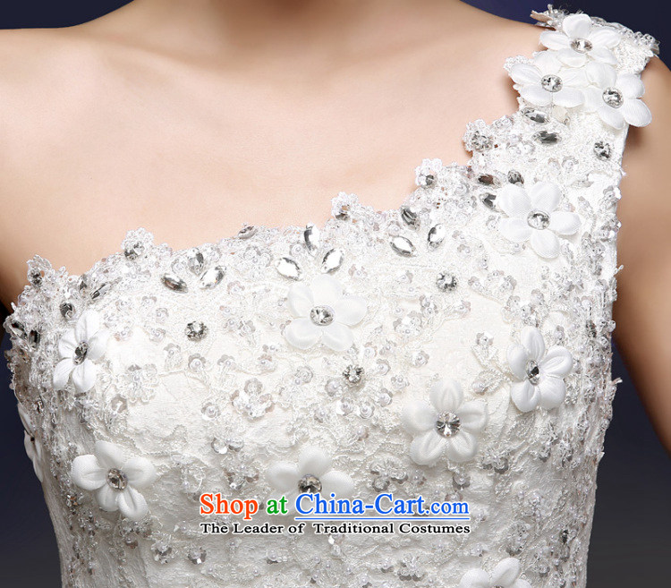 The spring and summer of 2015 new stylish Korean shoulder to align the large number of Sau San white marriages wedding dresses video thin shoulders) L pictures, prices, brand platters! The elections are supplied in the national character of distribution, so action, buy now enjoy more preferential! As soon as possible.