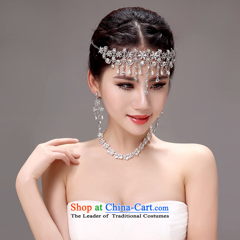 Honeymoon Bride Korean style new bride of international posts and that the members of the international marriage header link hair accessories wedding jewelry accessories white picture color, bride honeymoon shopping on the Internet has been pressed.