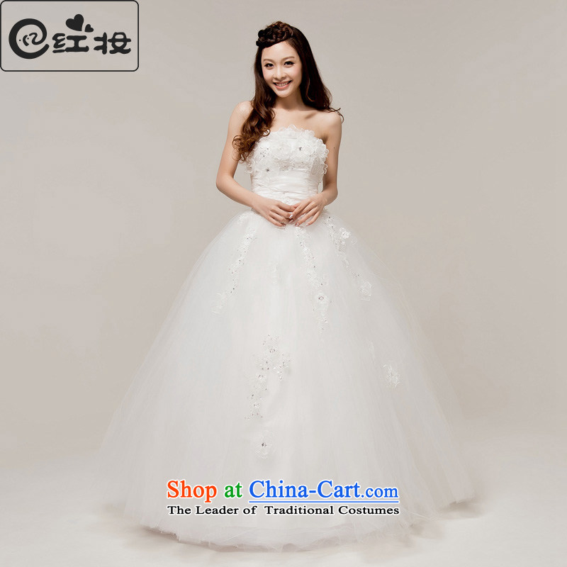 Recalling that hates makeup and wedding dresses new spring and summer 2015 Korean modern minimalist bride chest and align to Sau San wedding H12094 WhiteM