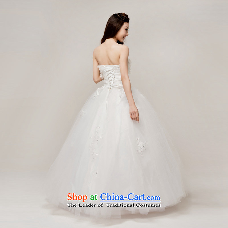 Recalling that hates makeup and wedding dresses new spring and summer 2015 Korean modern minimalist bride chest and align to Sau San wedding H12094 White M, recalling that hates makeup and shopping on the Internet has been pressed.