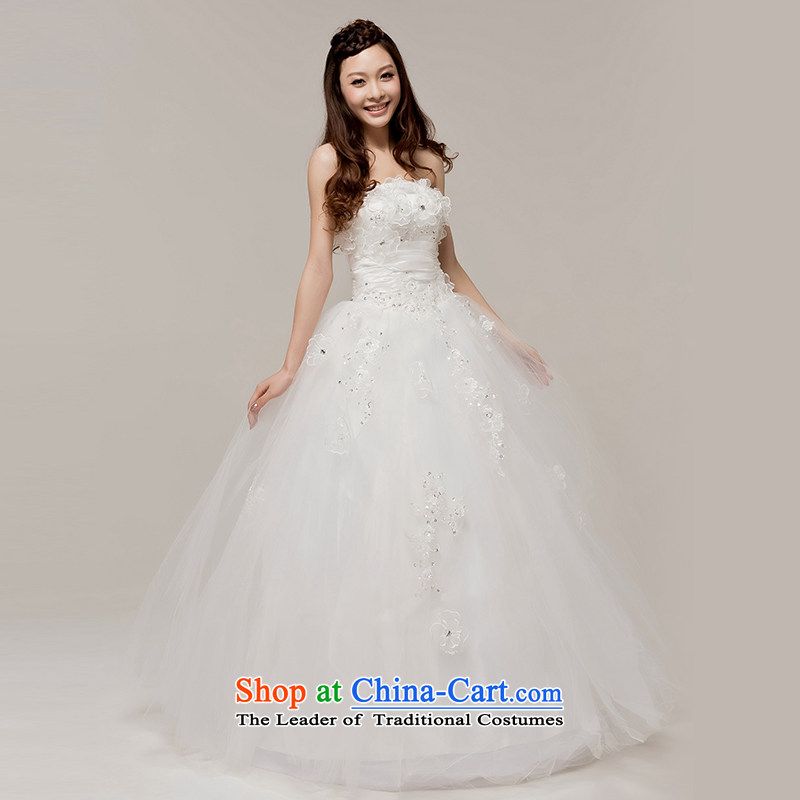 Recalling that hates makeup and wedding dresses new spring and summer 2015 Korean modern minimalist bride chest and align to Sau San wedding H12094 White M, recalling that hates makeup and shopping on the Internet has been pressed.
