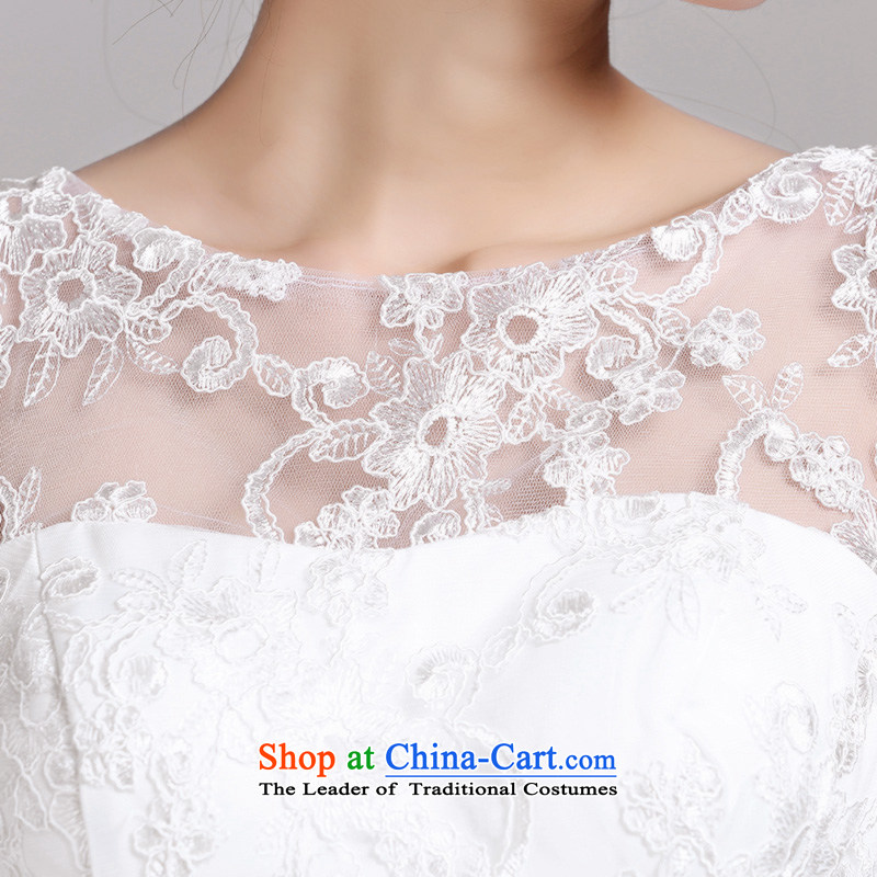 Recalling that the spring and summer of 2015, hates makeup and new wedding dresses Korean word shoulder lace stylish and simple to align the wedding H14759 white L, recalling that hates makeup and shopping on the Internet has been pressed.