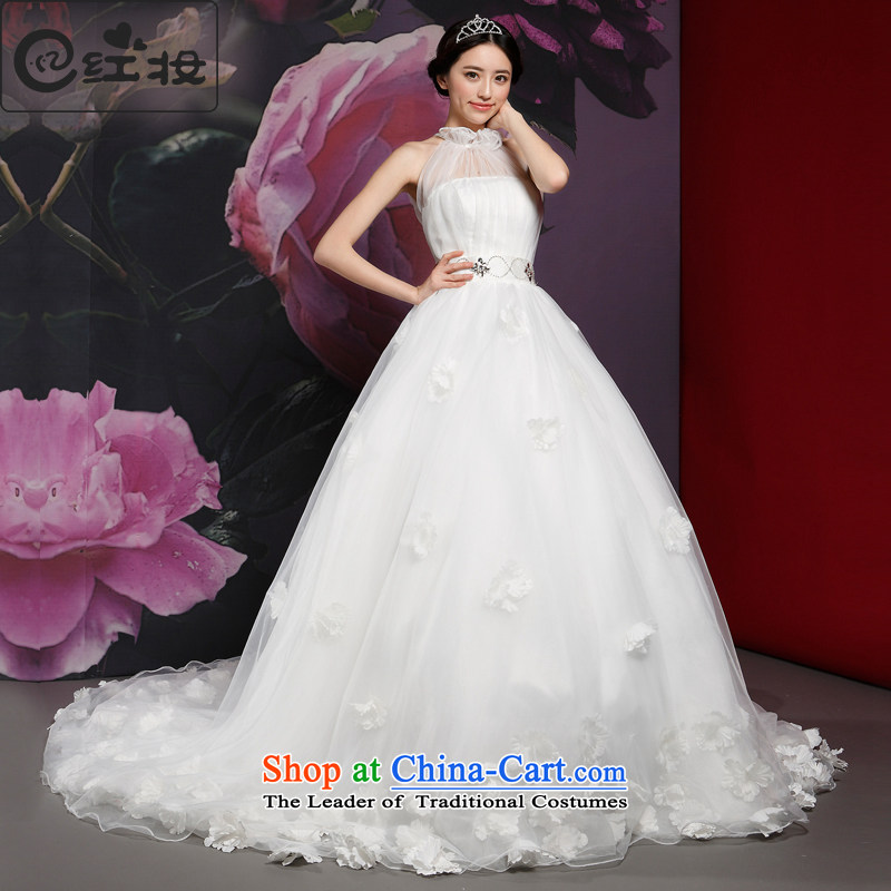 Recalling that hates makeup and wedding tail-type also dress in the spring of 2015, the new bride elegant lace new H14728 WhiteXL