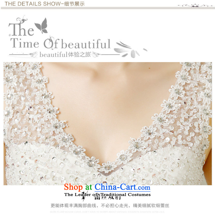 2015 new wedding dresses Korean sweet deep V-neck to align the Princess Bride lace straps, Sau San video pictures, S white thin price, brand platters! The elections are supplied in the national character of distribution, so action, buy now enjoy more preferential! As soon as possible.