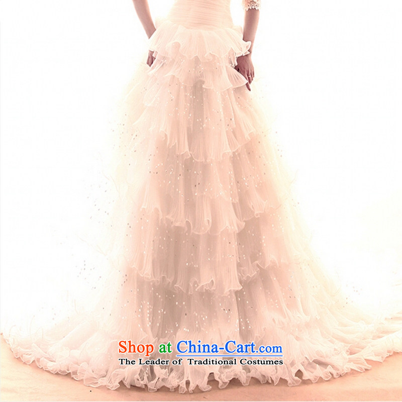 Yong-yeon and new wedding dresses Word 2015 Spring shoulder upscale lace video thin long tail Sau San diamond ornaments on chip crowsfoot wedding white streaks in the size is not a replacement for, Yong-yeon and shopping on the Internet has been pressed.