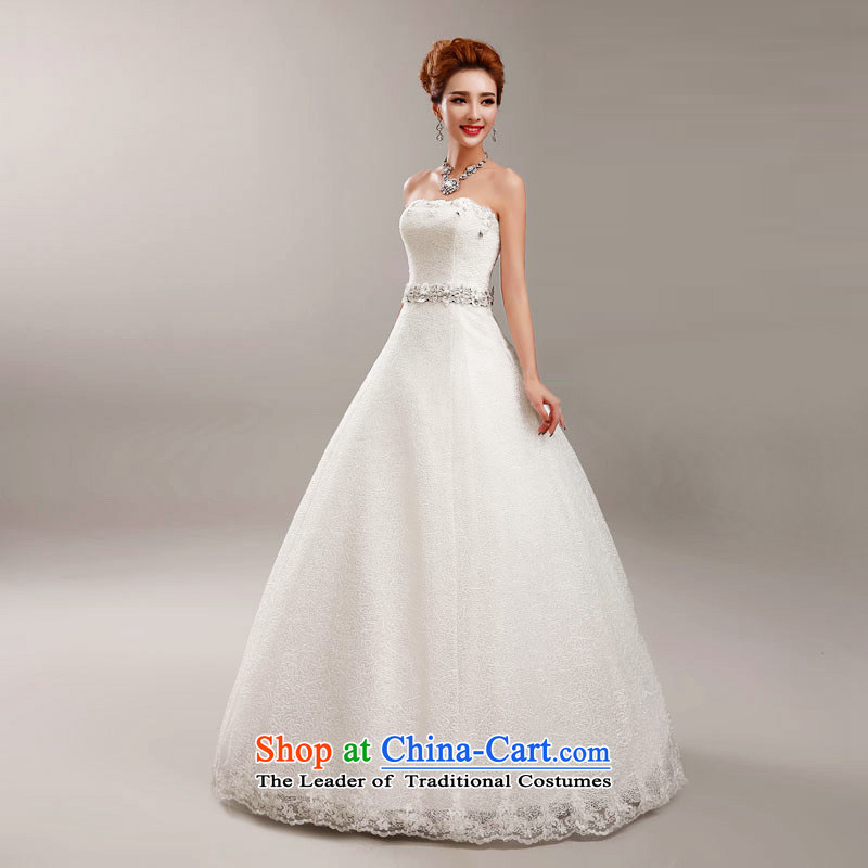 Time Syrian wedding dresses new 2015 autumn and winter flower diamond anointed chest Korean skirt AS A Princess Bride straps to align the large white XXL, time Syrian shopping on the Internet has been pressed.